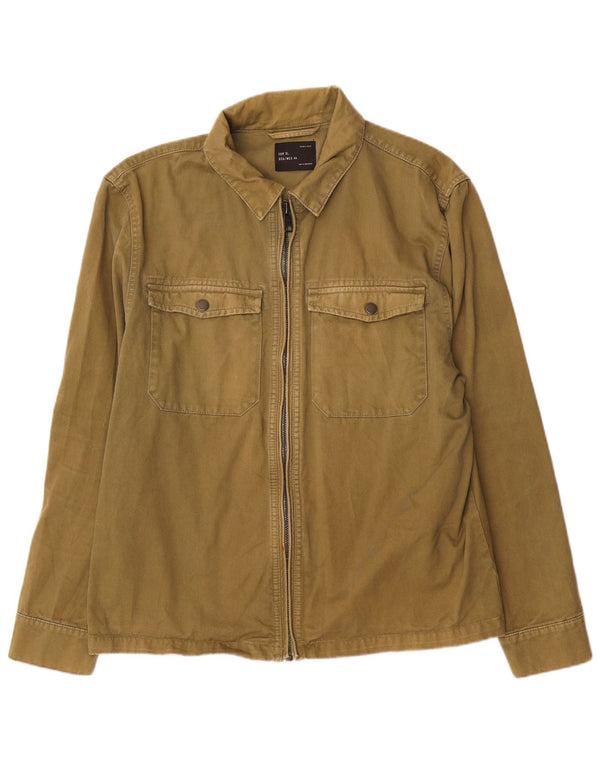 Jaqueta bomber masculina Zara UK 42 XL algodão verde
