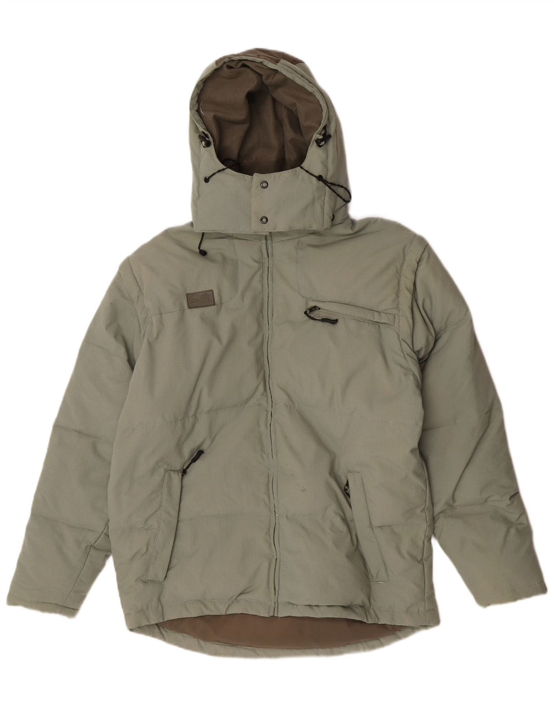 Jaqueta masculina Fila com capuz acolchoada UK 38 poliamida verde médio