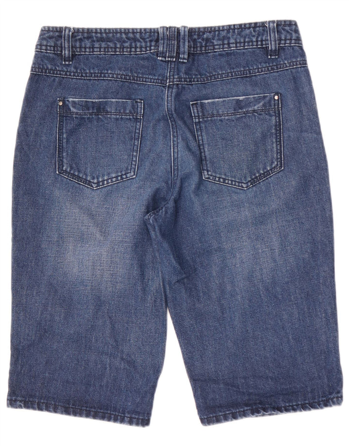 Shorts jeans feminino M&CO EUA 10 grande W32 algodão azul