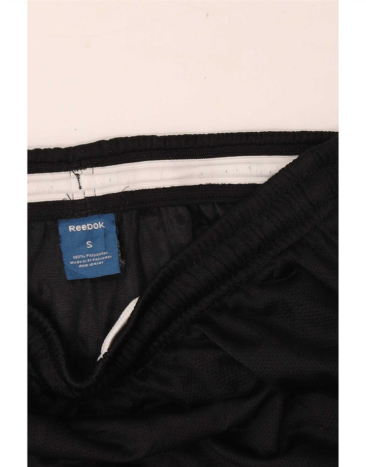 Shorts esportivos masculinos Reebok pequeno poliéster preto