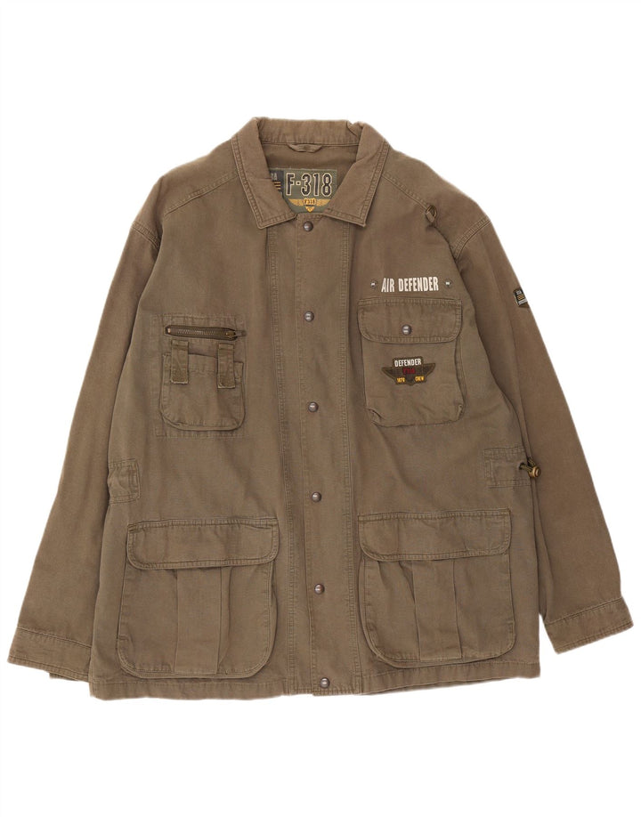 Jaqueta utilitária masculina vintage IT 52 XL cinza