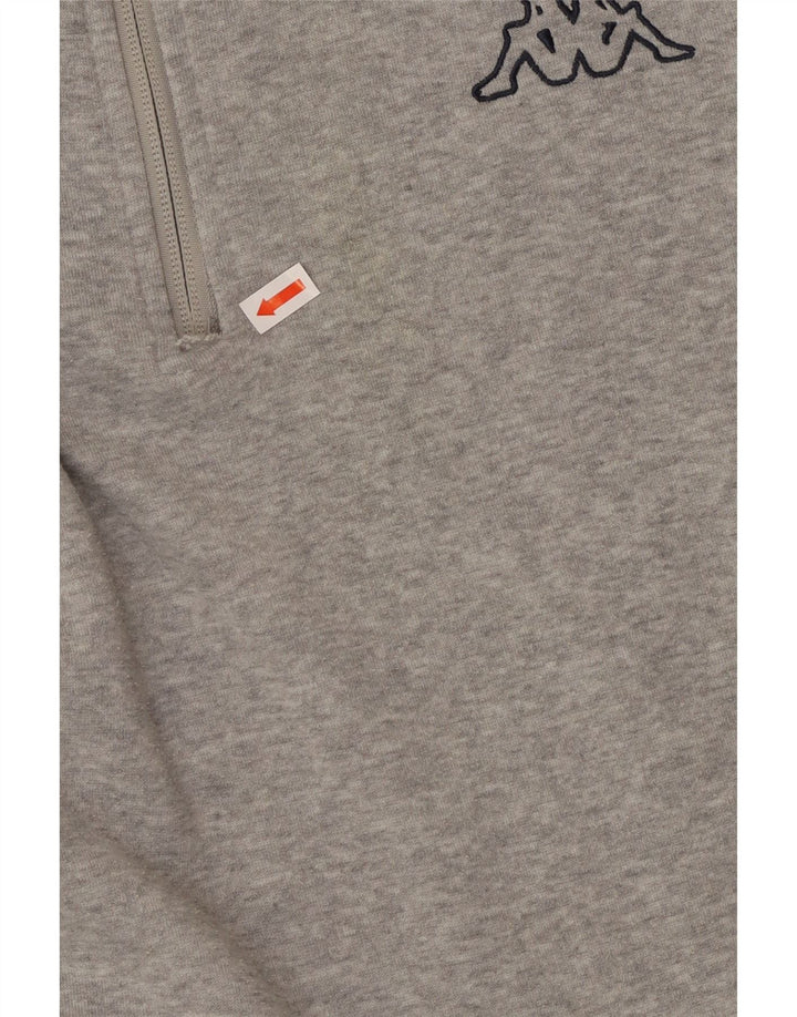 Moletom masculino KAPPA com zíper e gola XL cinza colorblock poliéster