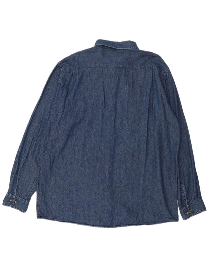 Camisa jeans masculina Wrangler XL azul