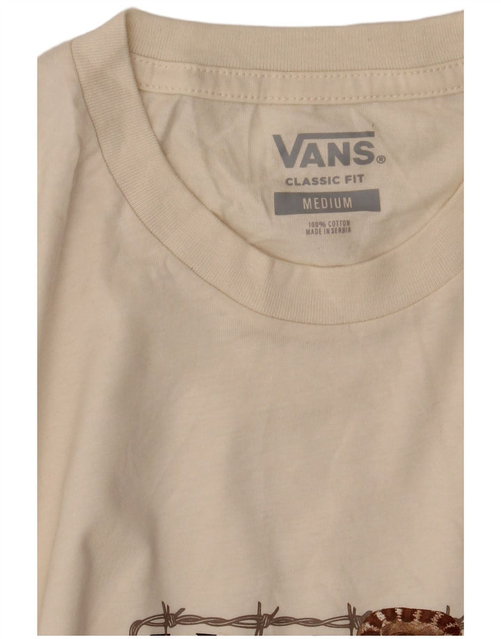 Camiseta masculina Vans Classic Fit Graphic Top Médio Off White Algodão
