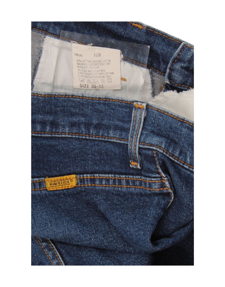 MAVERICK Womens Straight Jeans W33 L30 Blue Cotton Vintage MAVERICK and Second-Hand MAVERICK from Messina Hembry 