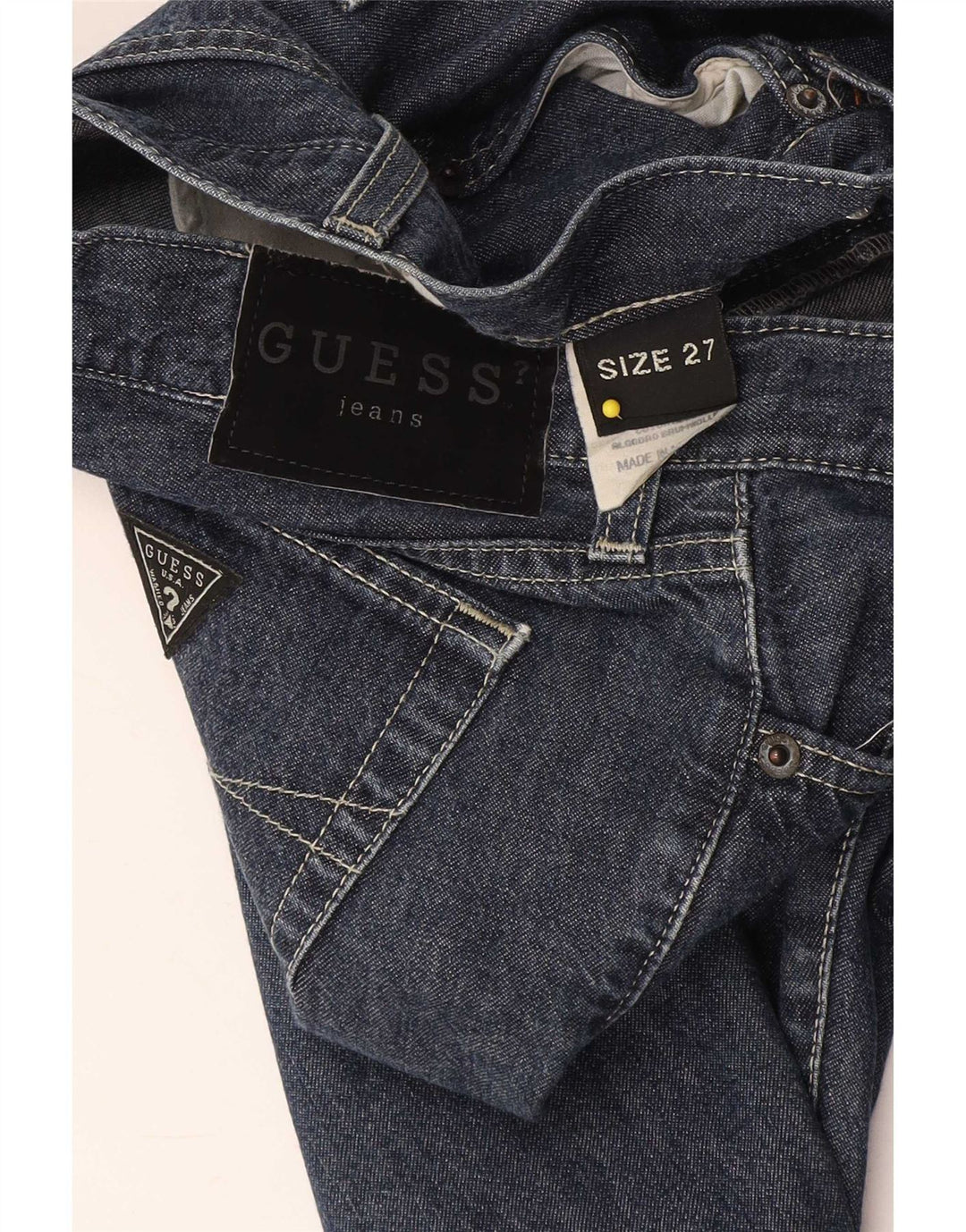 Guess Jeans retos femininos W27 L30 algodão azul