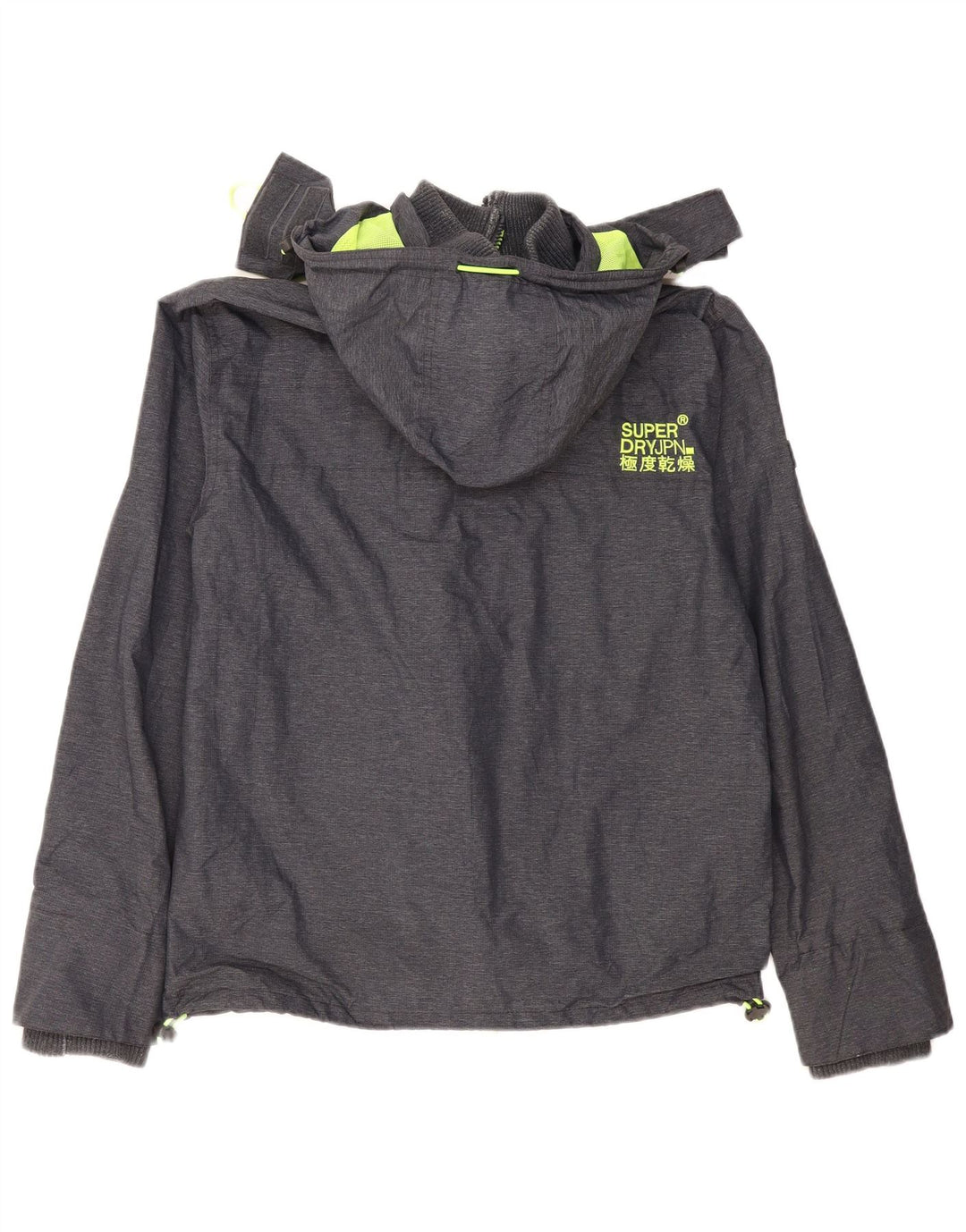 Jaqueta corta-vento feminina SUPERDRY com estampa gráfica UK 16 grande cinza