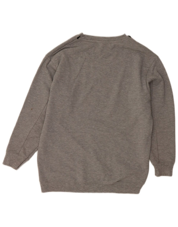 Zara moletom feminino gráfico oversized jumper UK 10 pequeno cinza
