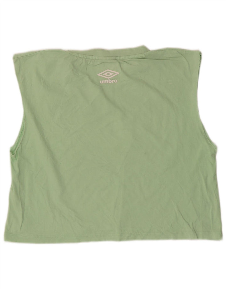 Umbro Womens Crop Graphic Vest Top Reino Unido 14 Grande Verde