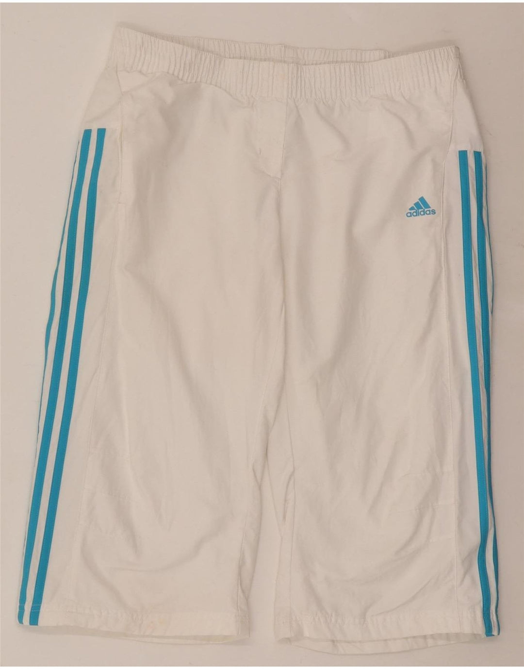 Adidas Womens Bermuda Sport Shorts UK 14 Médio Branco Poliéster
