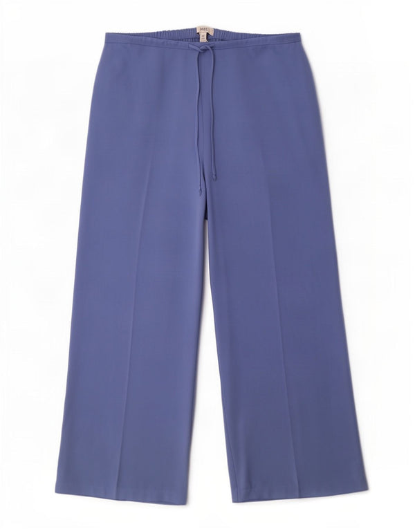 Calça casual feminina de cintura alta Marks & Spencer UK 20 2XL W40 L29 azul