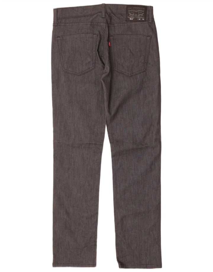 LEVI'S Masculino 511 Slim Jeans W32 L32 Azul Marinho Algodão