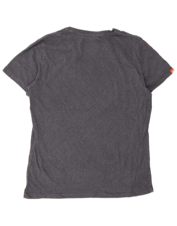 Camiseta gráfica masculina Superdry Top XL algodão cinza