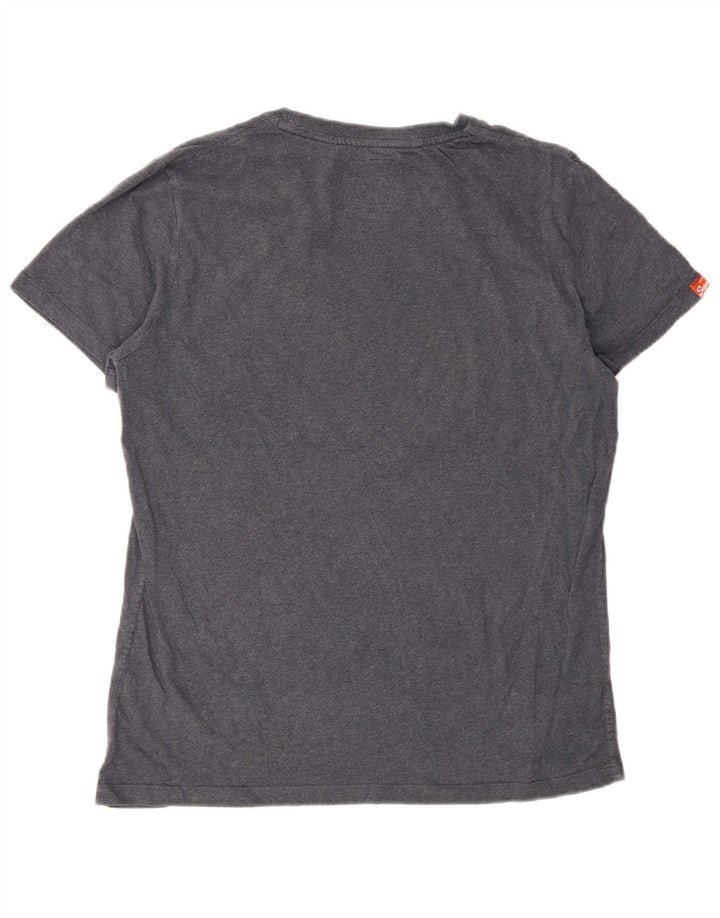 Camiseta gráfica masculina Superdry Top XL algodão cinza