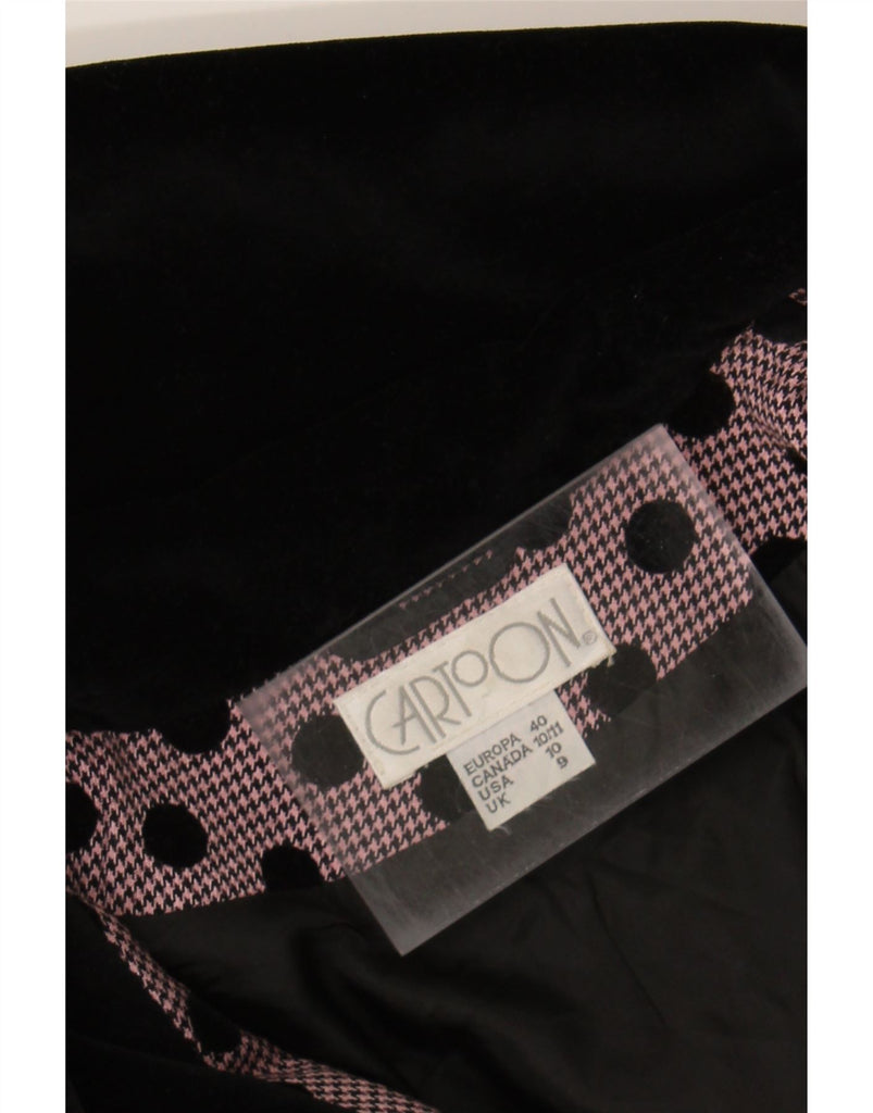 CARTOON Womens Overcoat UK 9 Small Pink Polka Dot Viscose Vintage Cartoon and Second-Hand Cartoon from Messina Hembry 