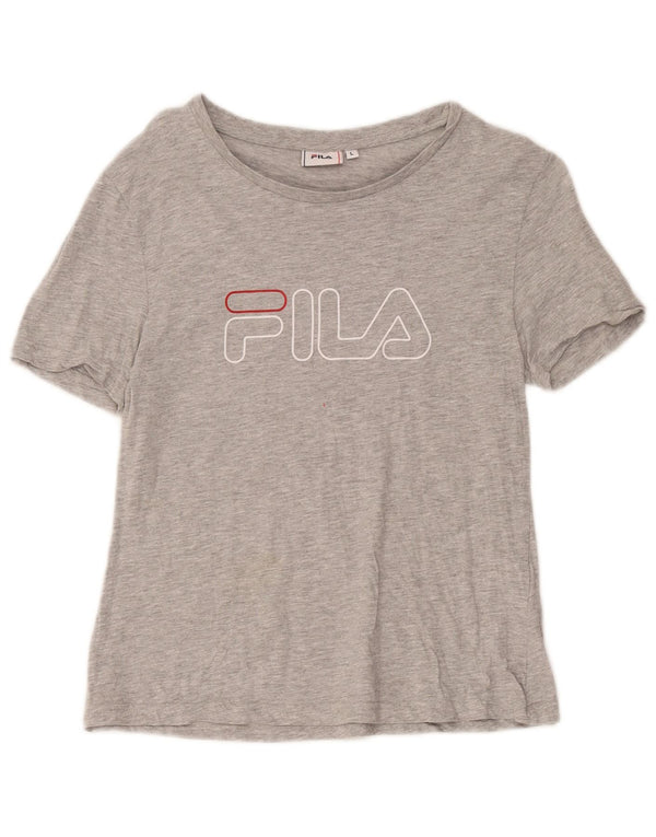 Camiseta Fila Meninas Graphic 13-14 Anos Grande Algodão Cinza