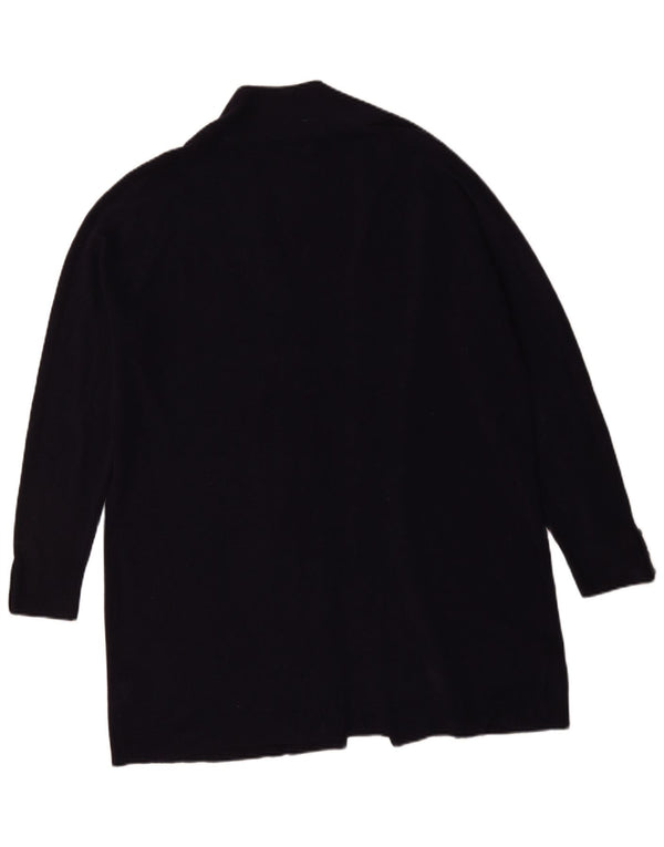 Suéter cardigã aberto feminino Marks & Spencer Longline UK 20 2XL azul marinho