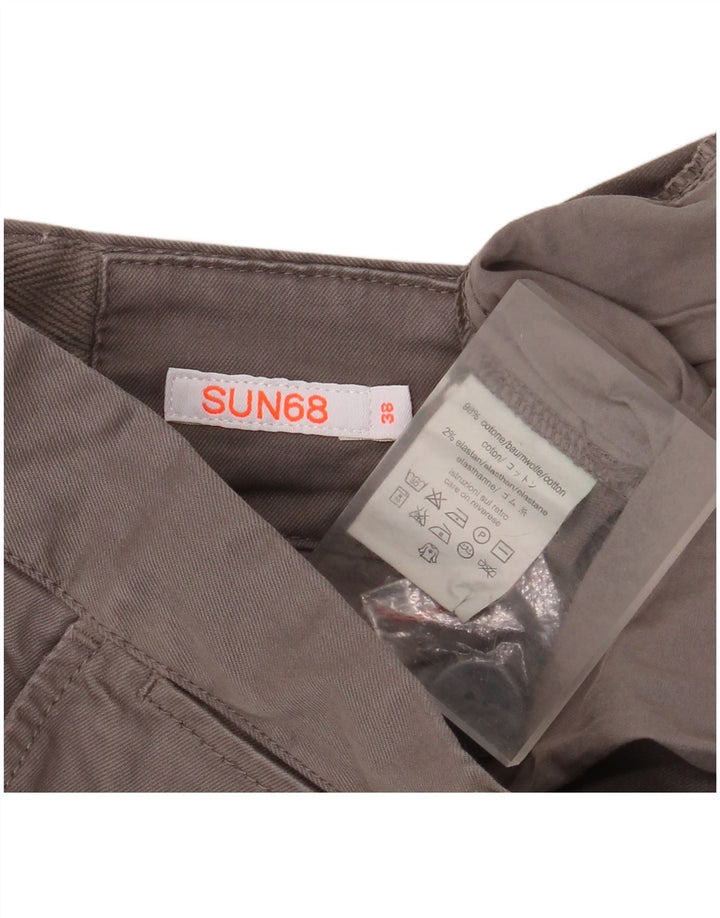Calça Chino Masculina Sun68 Slim W38 L34 Algodão Cinza