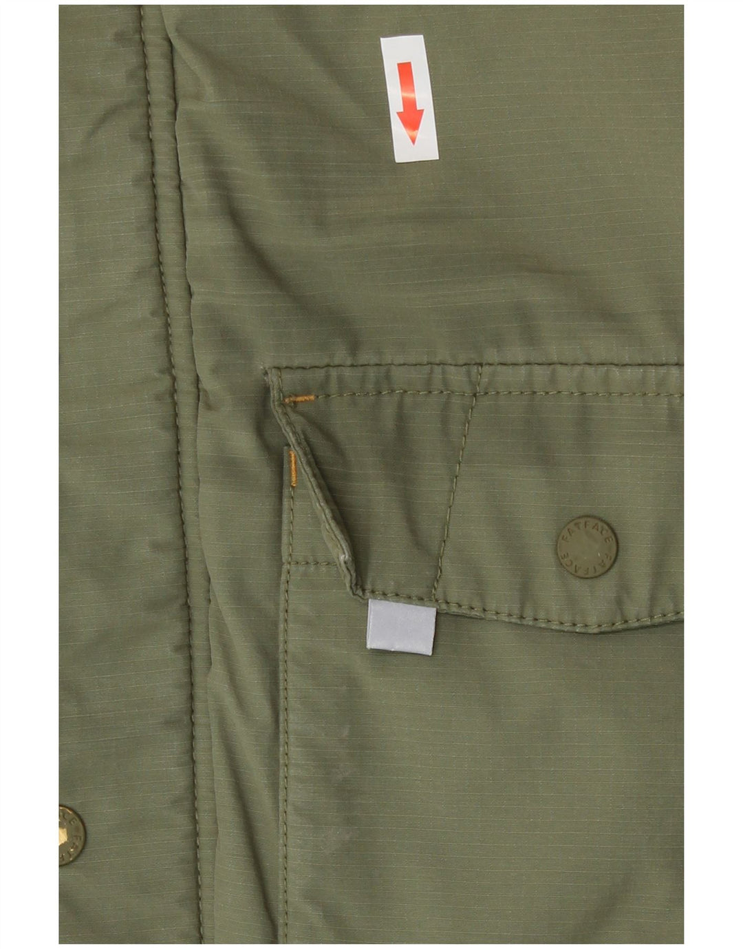 Jaqueta Parka com capuz para meninos Fat Face 8-9 anos algodão cáqui