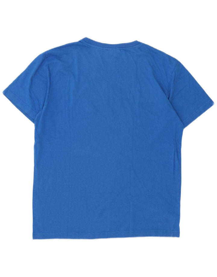 Fila Mens Graphic T-Shirt Top Grande Algodão Azul