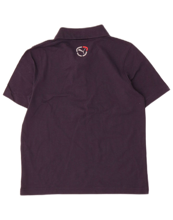 Pólo Puma Menino 9-10 Anos Azul Marinho Algodão
