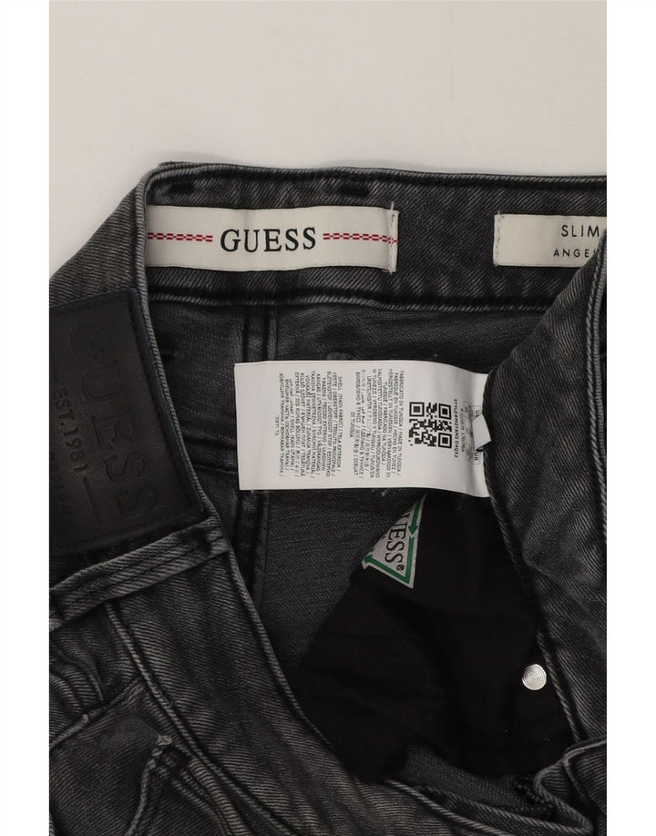 Guess Mens Slim Jeans W30 L31 Cinza Algodão