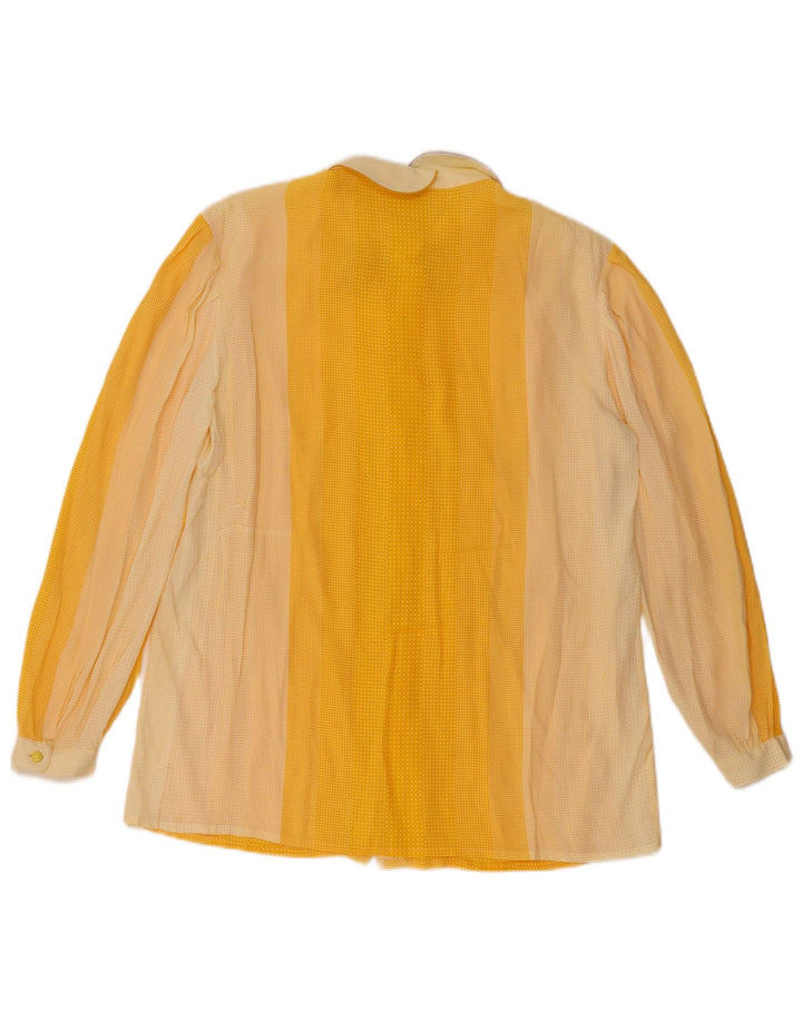 Blusa feminina BARTH IT 48 XL seda manchada amarela