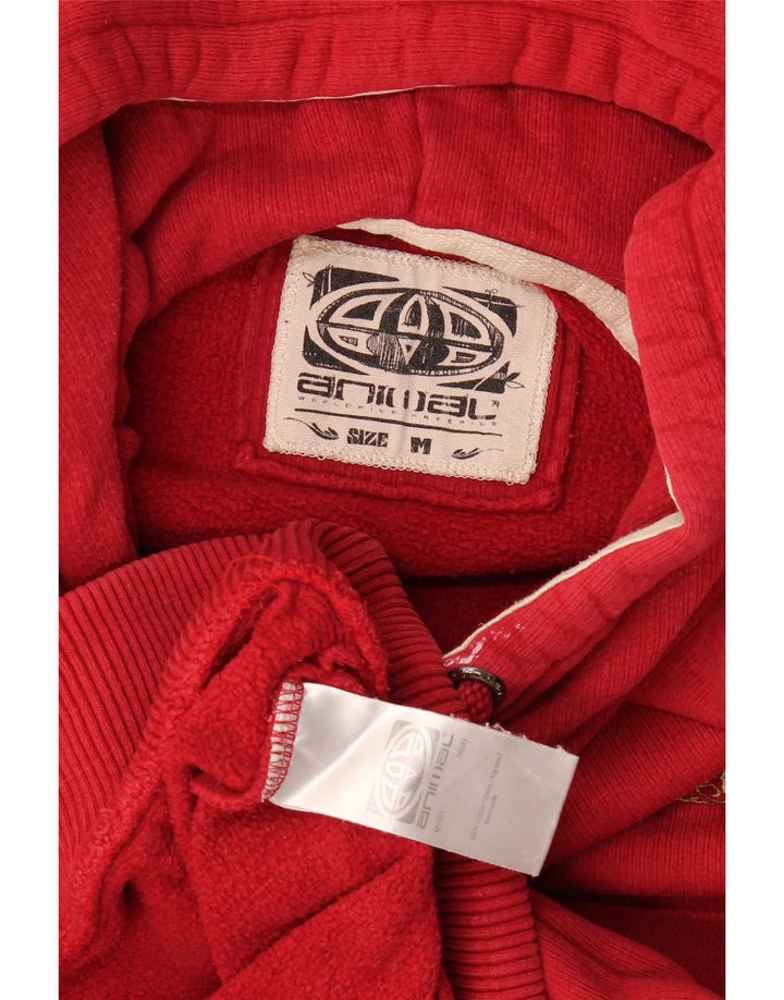Animal Mens Hoodie Jumper Médio Algodão Vermelho
