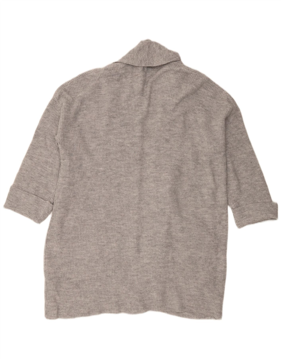 Jack Wills Suéter feminino oversized longline cardigan Reino Unido 12 cinza médio