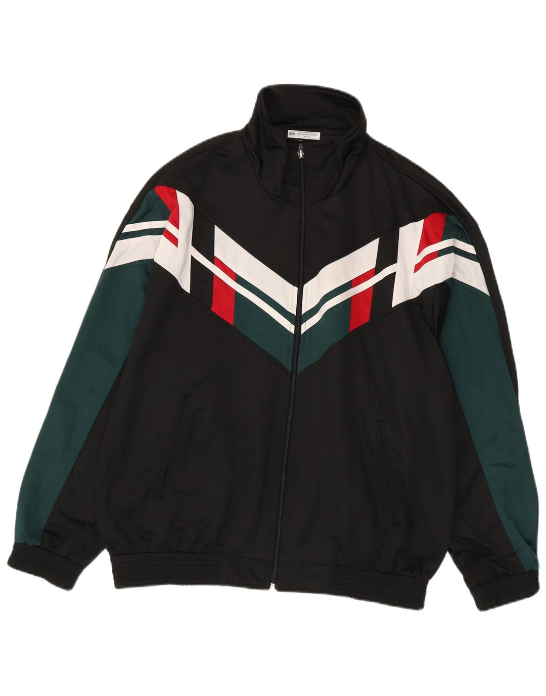 Poliéster preto de Colorblock do revestimento superior do fato de treino dos homens do vintage grande