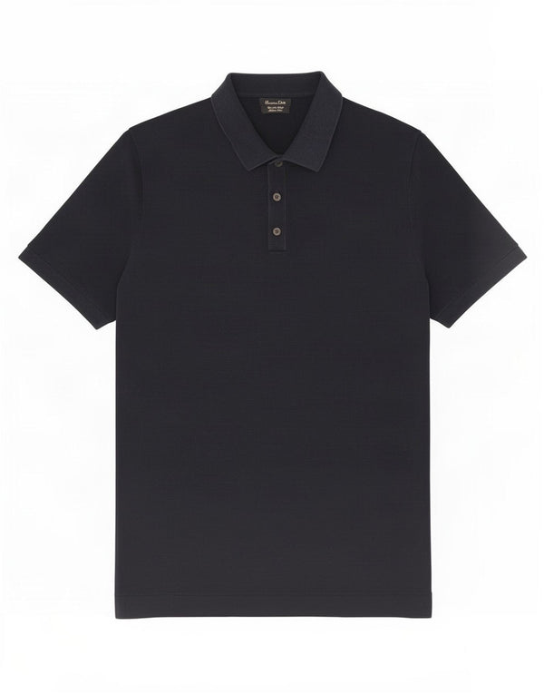 Camisa polo masculina Massimo Dutti grande azul marinho