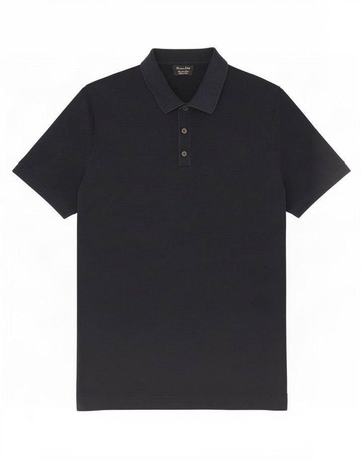 Camisa polo masculina Massimo Dutti grande azul marinho