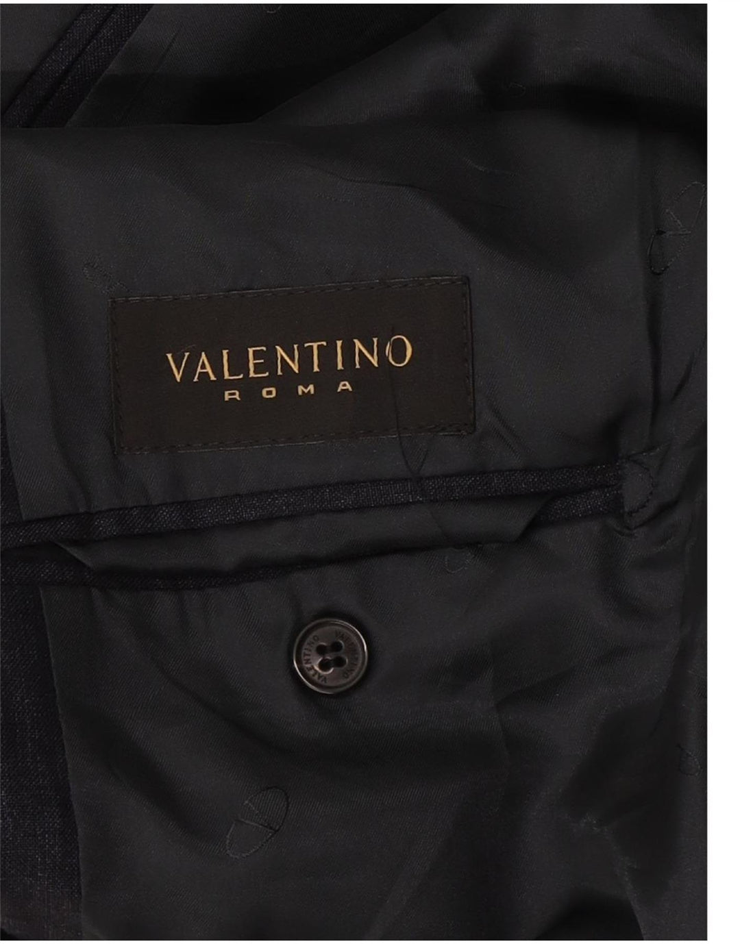 Jaqueta Blazer Masculina Valentino com 3 Botões IT 54 2XL Linho Azul Marinho