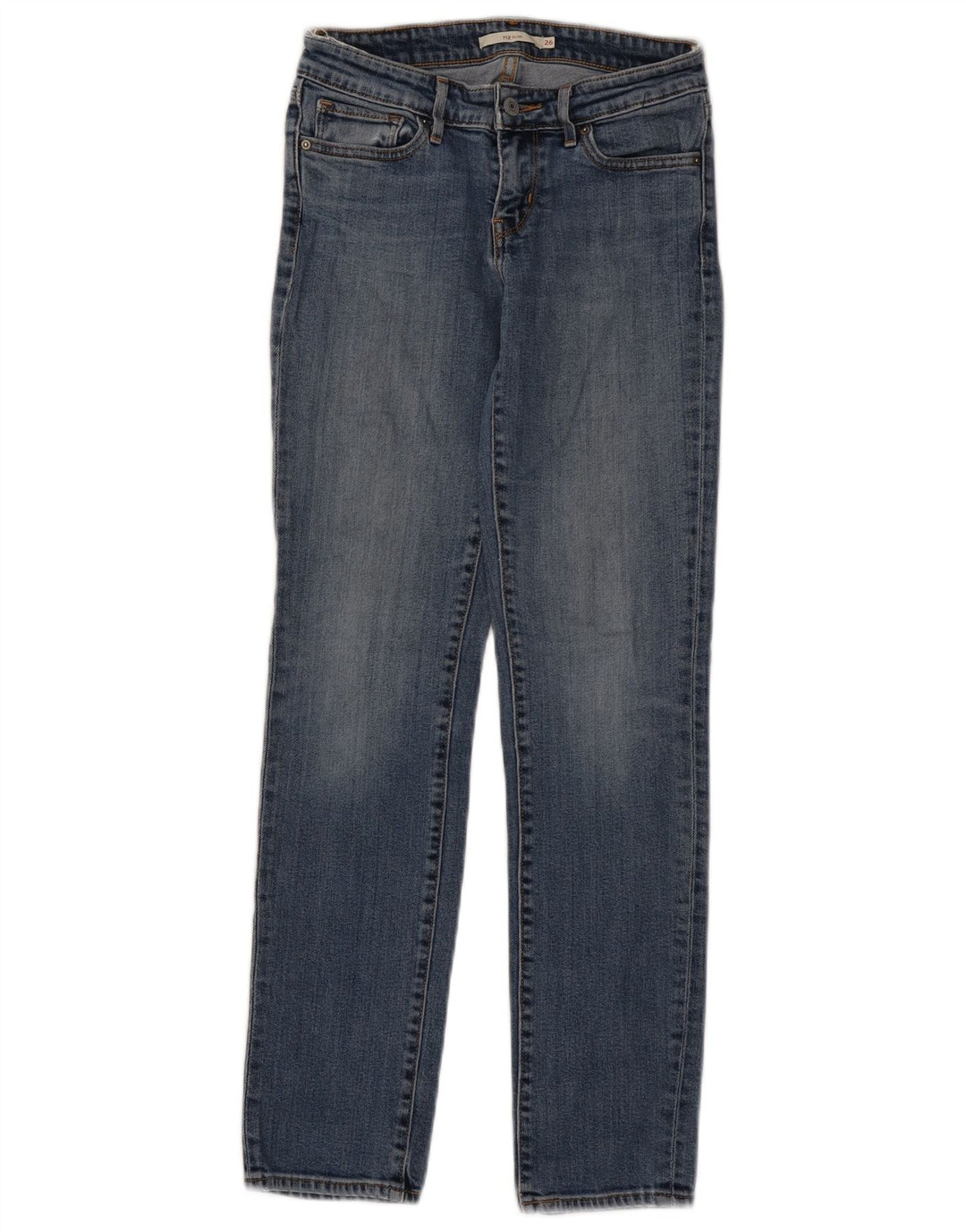 Calça jeans feminina Levi's 712 Slim W26 L30 azul algodão