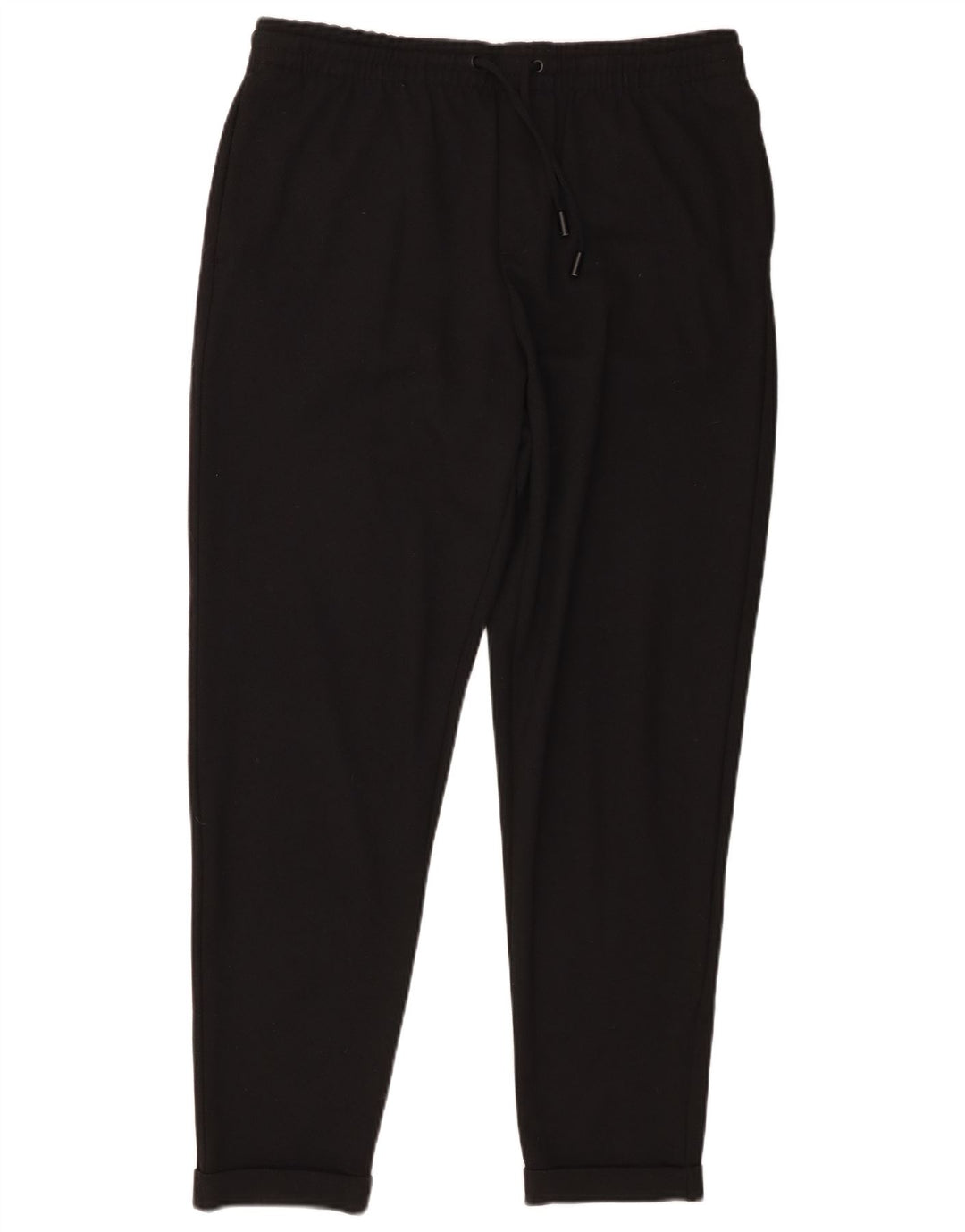 Zara Calça feminina casual cônica grande W32 L28 poliéster preto