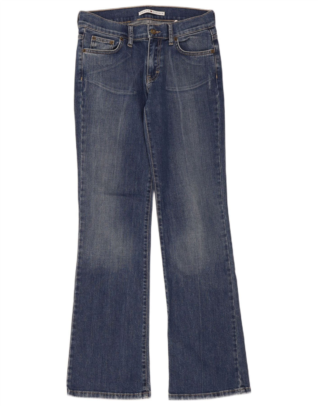Jeans feminino Tommy Hilfiger Bootcut US 6 Médio W30 L33 Azul Algodão