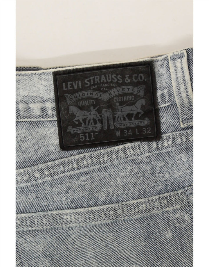 LEVI'S Mens 511 Slim Jeans W34 L32 Blue Cotton Vintage Levi's and Second-Hand Levi's from Messina Hembry 