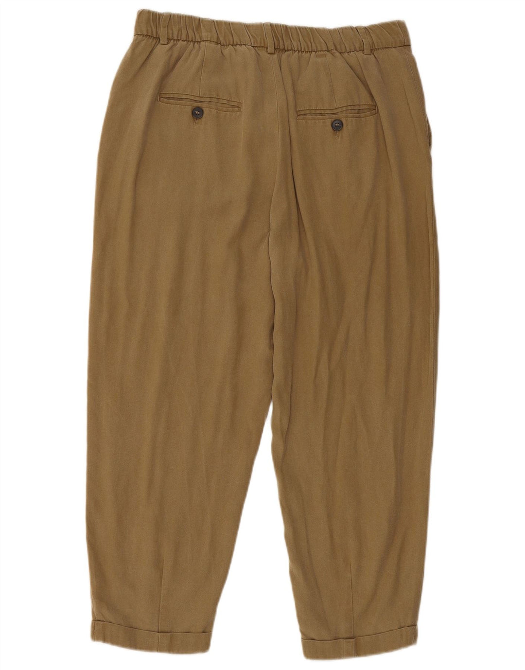 Zara Calça feminina cortada com pegged médio W28 L23 marrom