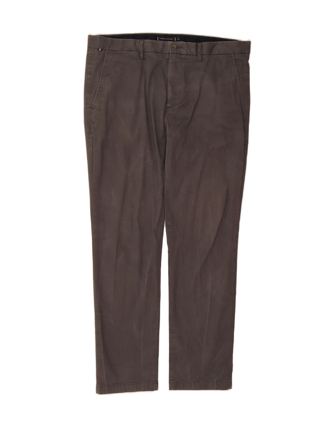 TOMMY HILFIGER Mens Slim Chino Trousers W38 L32 Grey Cotton Vintage Tommy Hilfiger and Second-Hand Tommy Hilfiger from Messina Hembry 