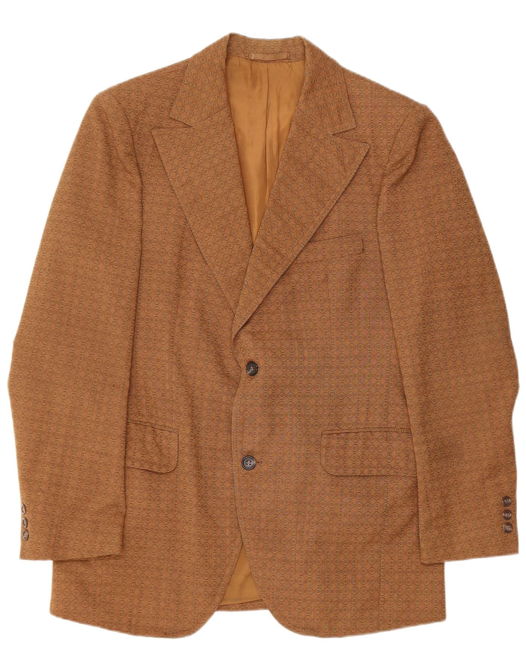Jaqueta blazer masculina Varteks com 2 botões IT 48 lã geométrica marrom médio