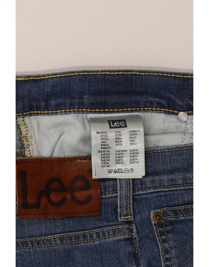 Lee Mens Brooklyn Straight Jeans W36 L32 Azul Algodão
