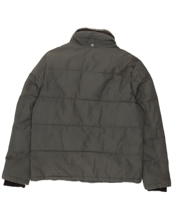Jaqueta acolchoada masculina Tommy Hilfiger UK 42 XL poliamida verde