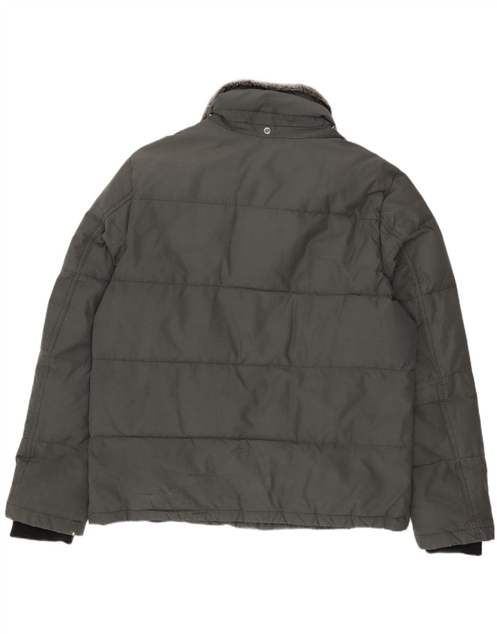 Jaqueta acolchoada masculina Tommy Hilfiger UK 42 XL poliamida verde