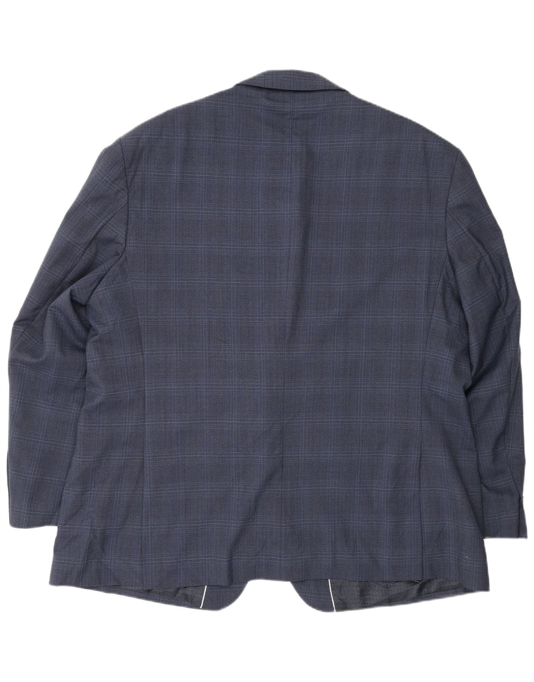 Jaqueta blazer masculina Pierre Cardin com 2 botões UK 50 5XL azul marinho xadrez