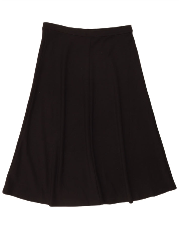 Saia feminina Marks & Spencer UK 14 grande W34 poliéster preto
