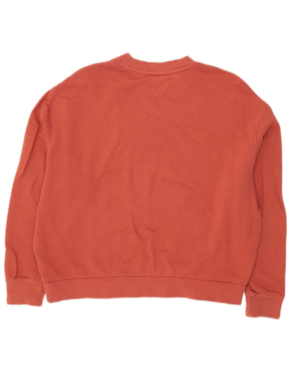 Suéter feminino Lee com ajuste relaxado Reino Unido 10 pequeno algodão vermelho