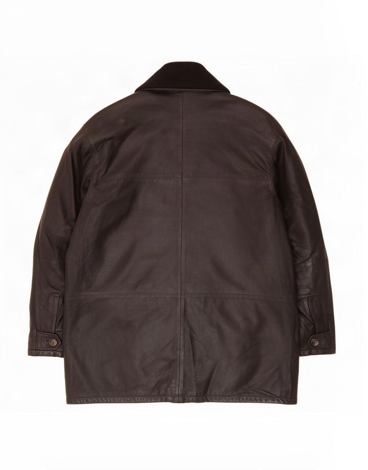 Jaqueta de couro masculina Bugatti UK 40 grande preta