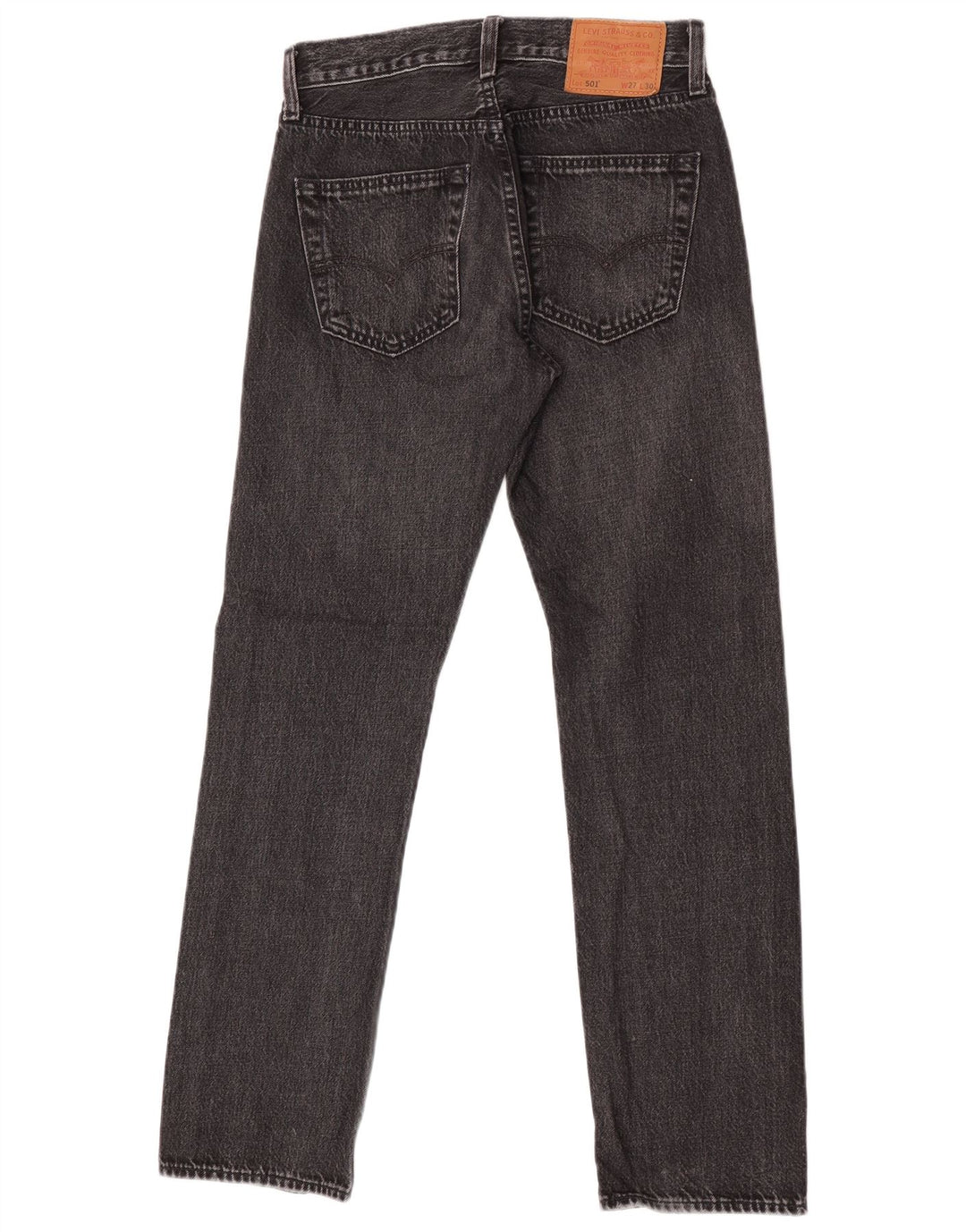 Calça jeans masculina Levi's 501 Straight W27 L30 cinza algodão