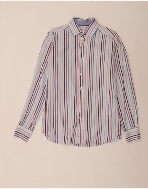 Camisa masculina Massimo Dutti grande listrada multicolorida