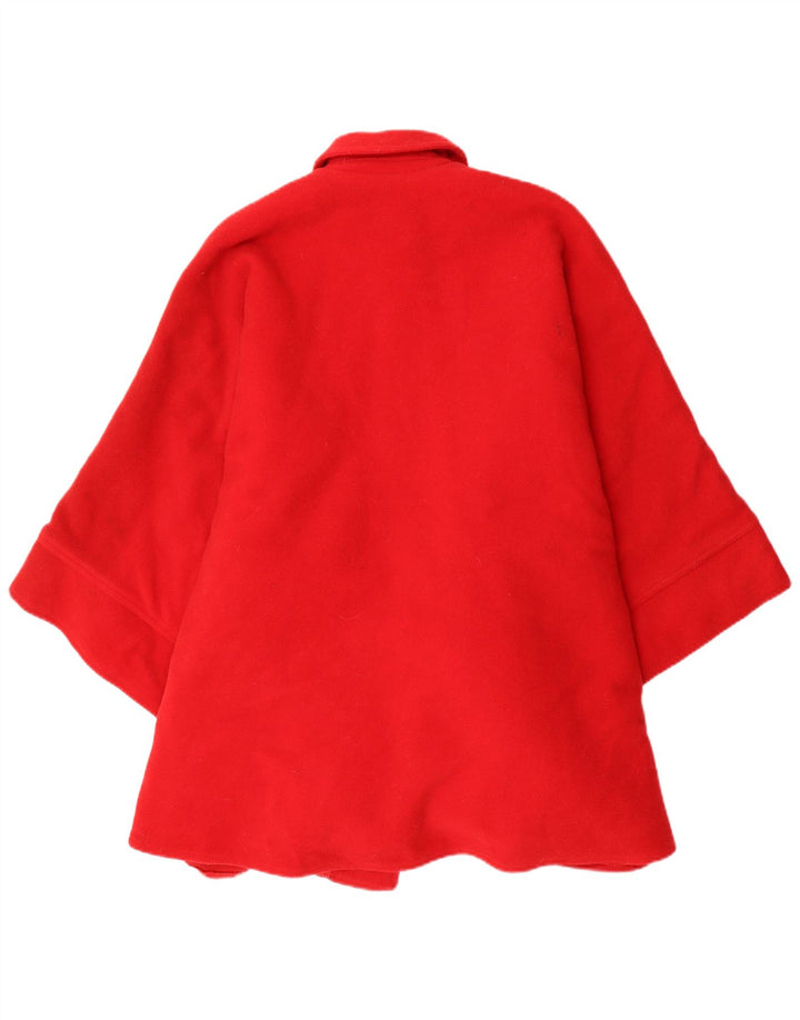 Casaco Poncho Vintage para Meninas 11-12 Anos Lã Vermelha